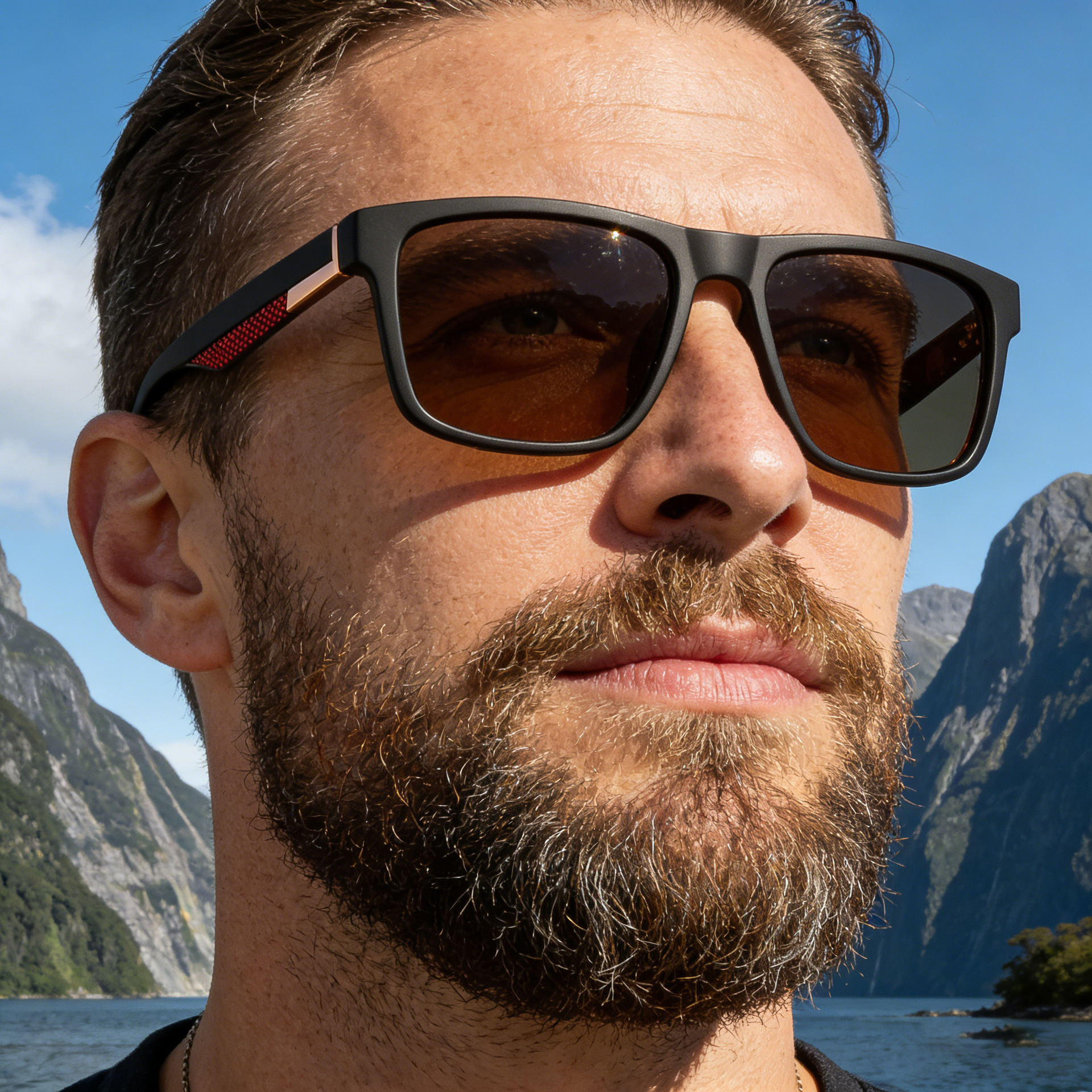 Wholesale Men Vintage Square Polarized Sunglasses With UV400 Protection - Everful