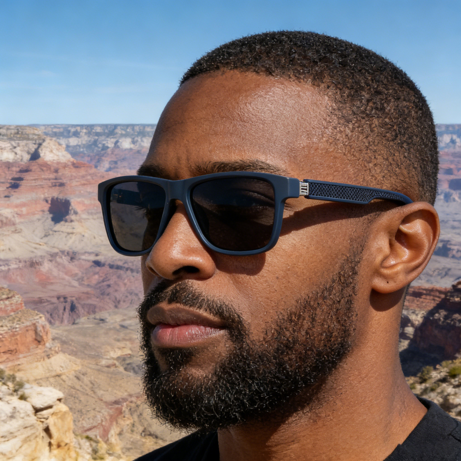 Wholesale Men's Polarized Square Sunglasses UV400 Protection Retro PC Frame - Everful