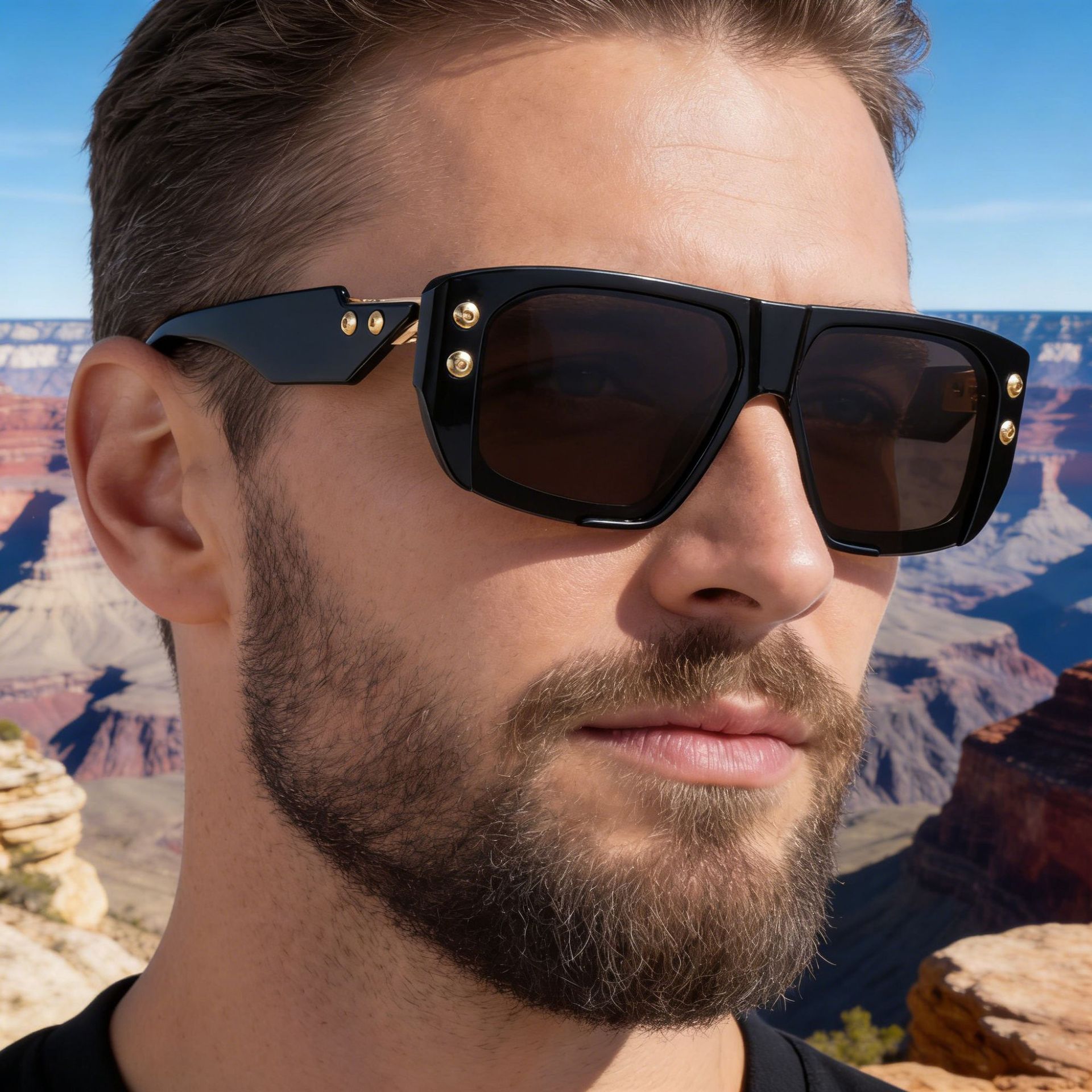 Wholesale Polarized Square Sunglasses with PC Frame and Metal Rivet - Everful