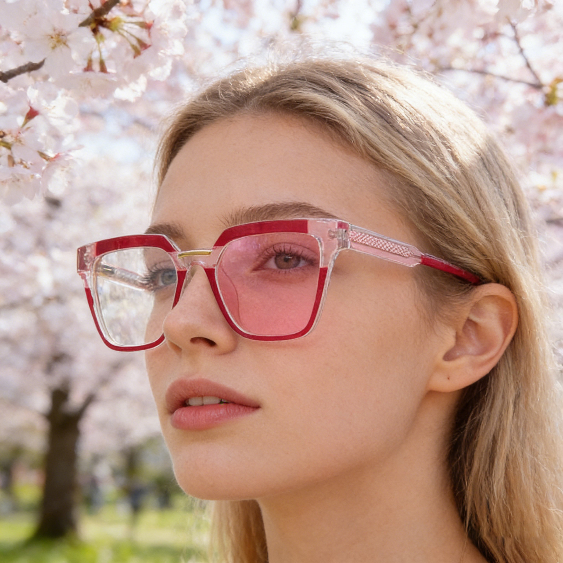 Women's Fashion Cat Eye Photochromic Glasses Blue Light Blocking Optical Frame Color Changing Eyewear For Daily Travel