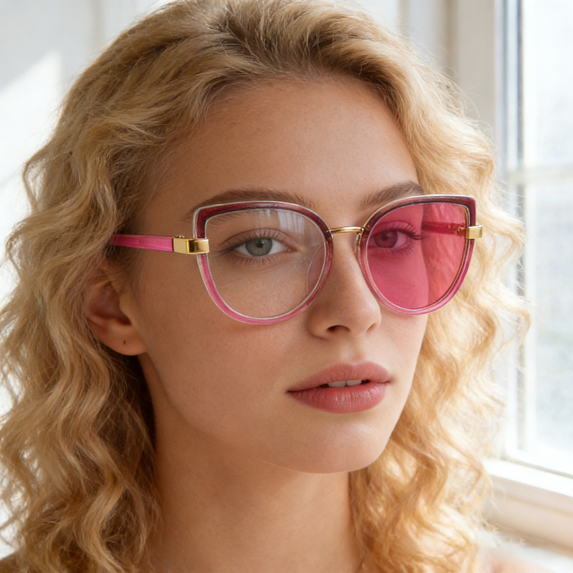Wholesale Women Photochromic Blue Light Blocking TR90 Metal Glasses - Everful
