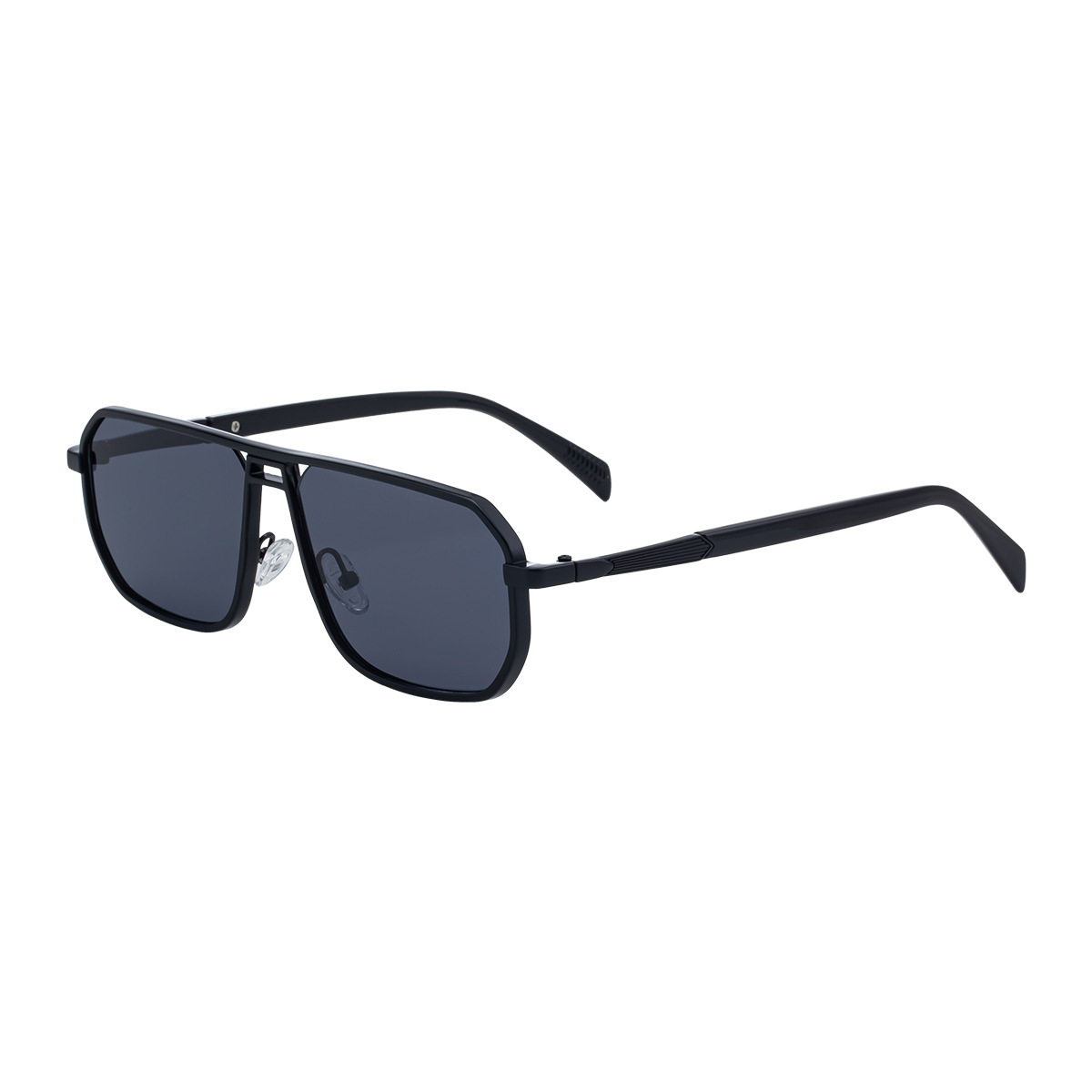 Wholesale Square Metal Frame Double Bridge Navigator Sunglasses For Women Men - Everful