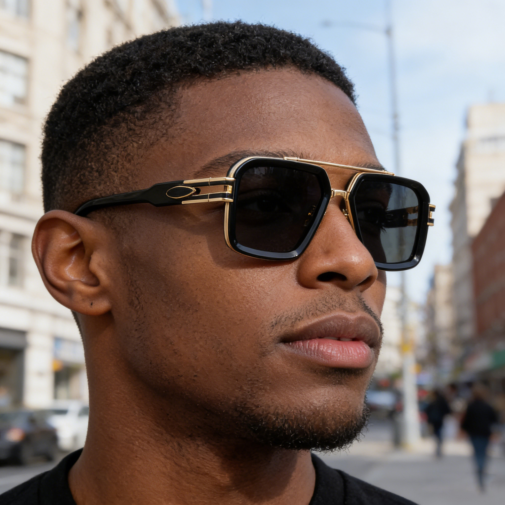 Wholesale Vintage Square Sunglasses with Metal Frame Double Beam for Men - Everful