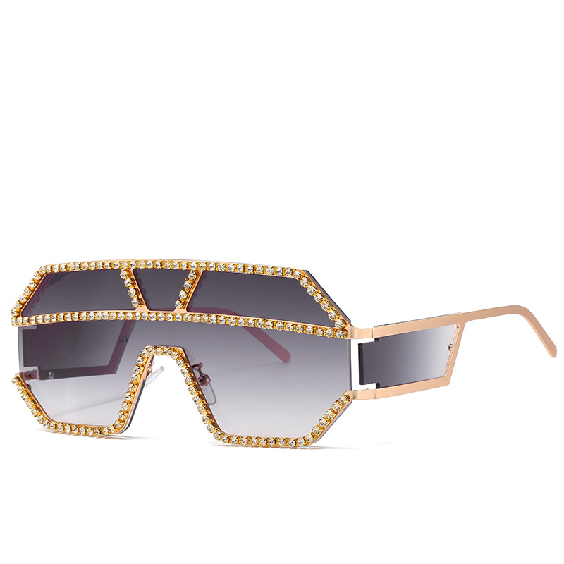 Wholesale Oversized Shield Sunglasses with Metal Frame for Women Men - Everful