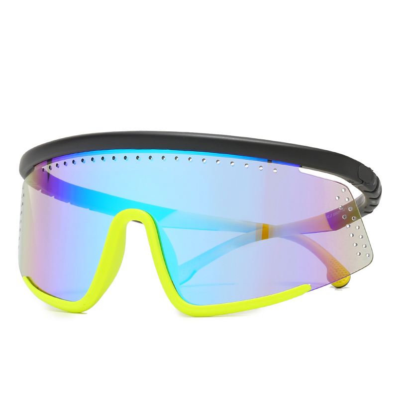 Wholesale One Piece Shield Sports Sunglasses with Ventilation Holes - Everful
