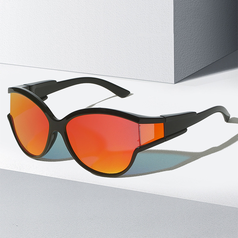Wholesale Oversized Shield Sunglasses UV400 Mirror Lens Sporty Eyewear - Everful