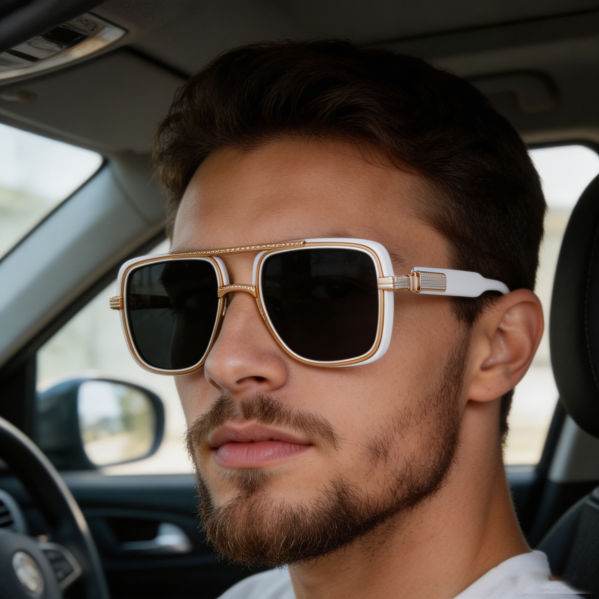Wholesale Square Frame Polarized Sunglasses For Men Retro UV400 TAC Lens - Everful