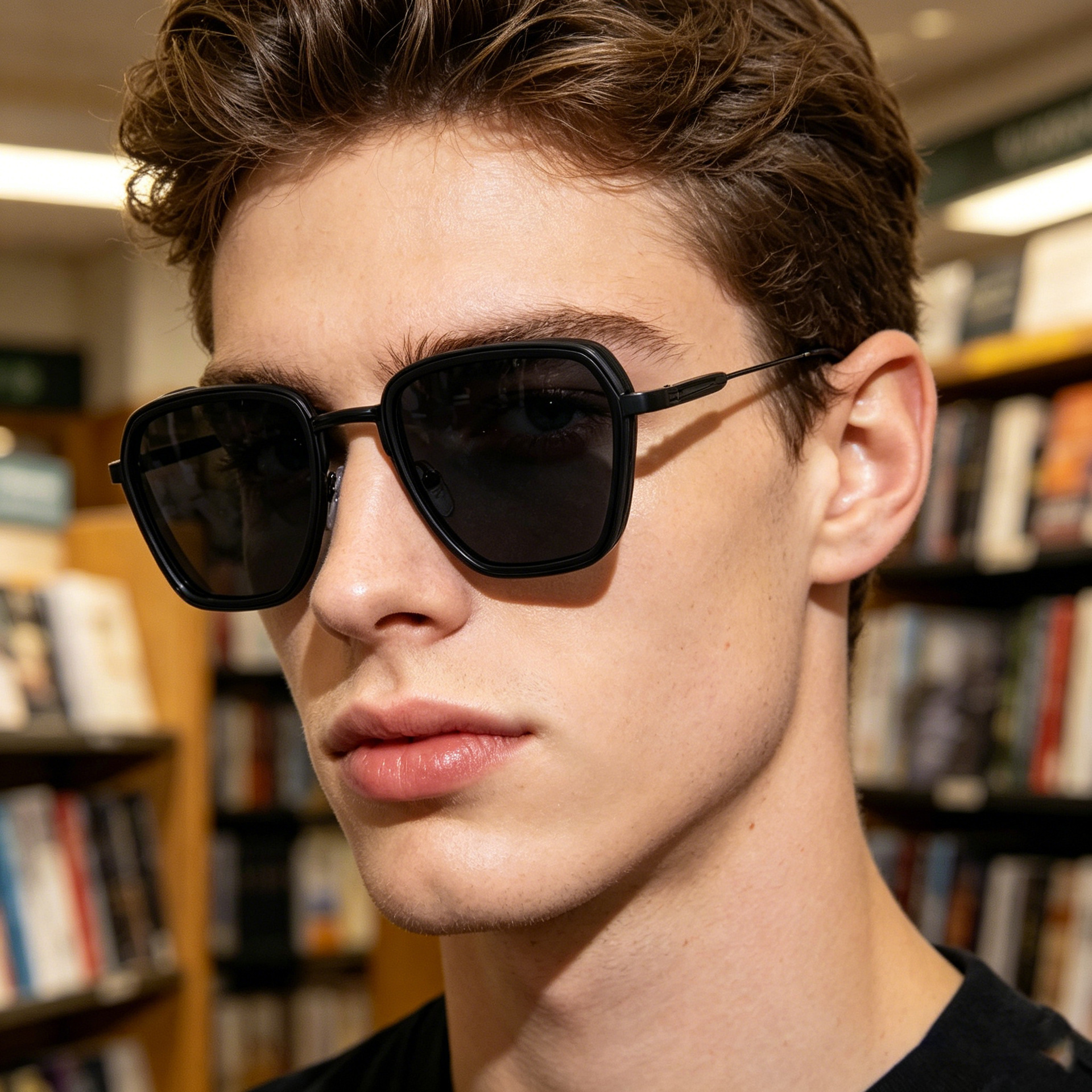 Wholesale Retro Square Sunglasses with Metal Temples and UV400 Protection - Everful