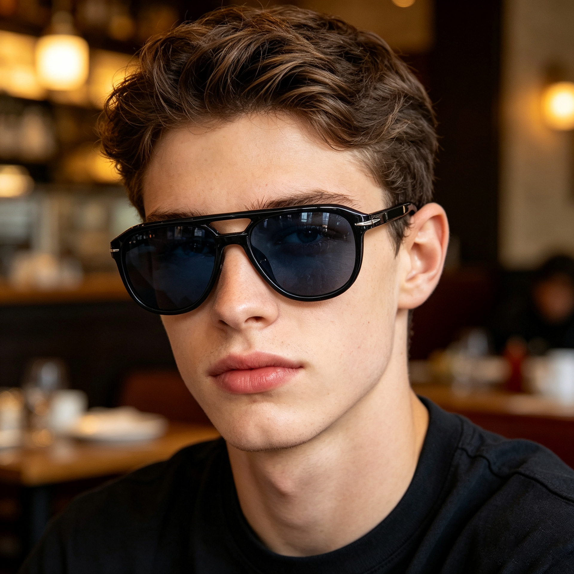 Wholesale Retro Pilot Polarized Sunglasses with Double Bridge Square Frame - Everful