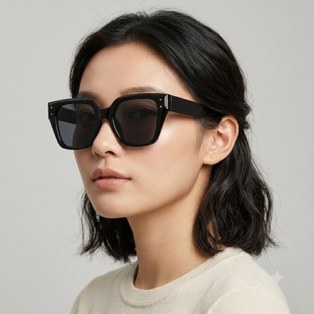 Wholesale Retro Big Square Frame Sunglasses With Metal Rivets - Everful