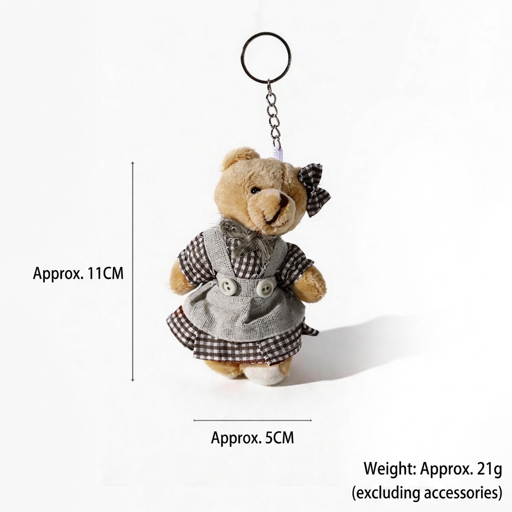 Brown And White Plaid Female Bear Style