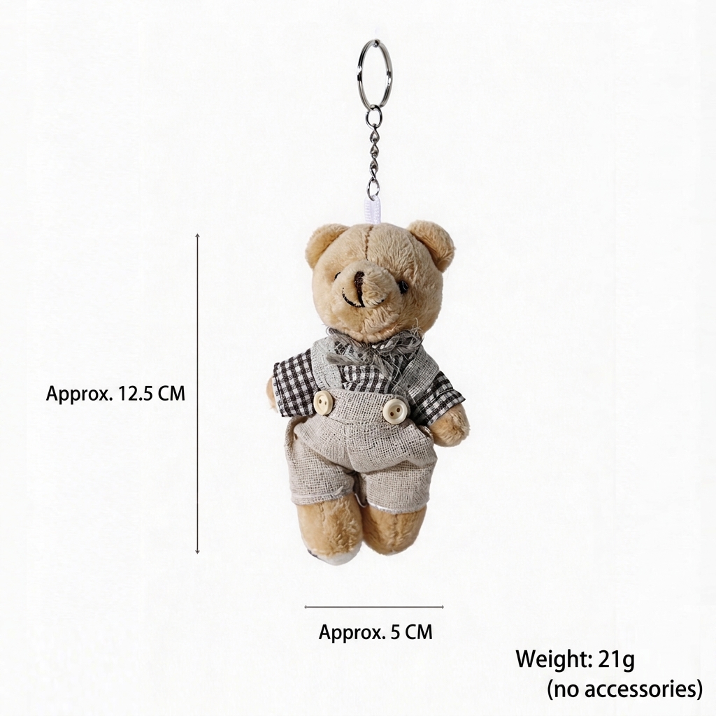 Brown And White Plaid Male Bear Style