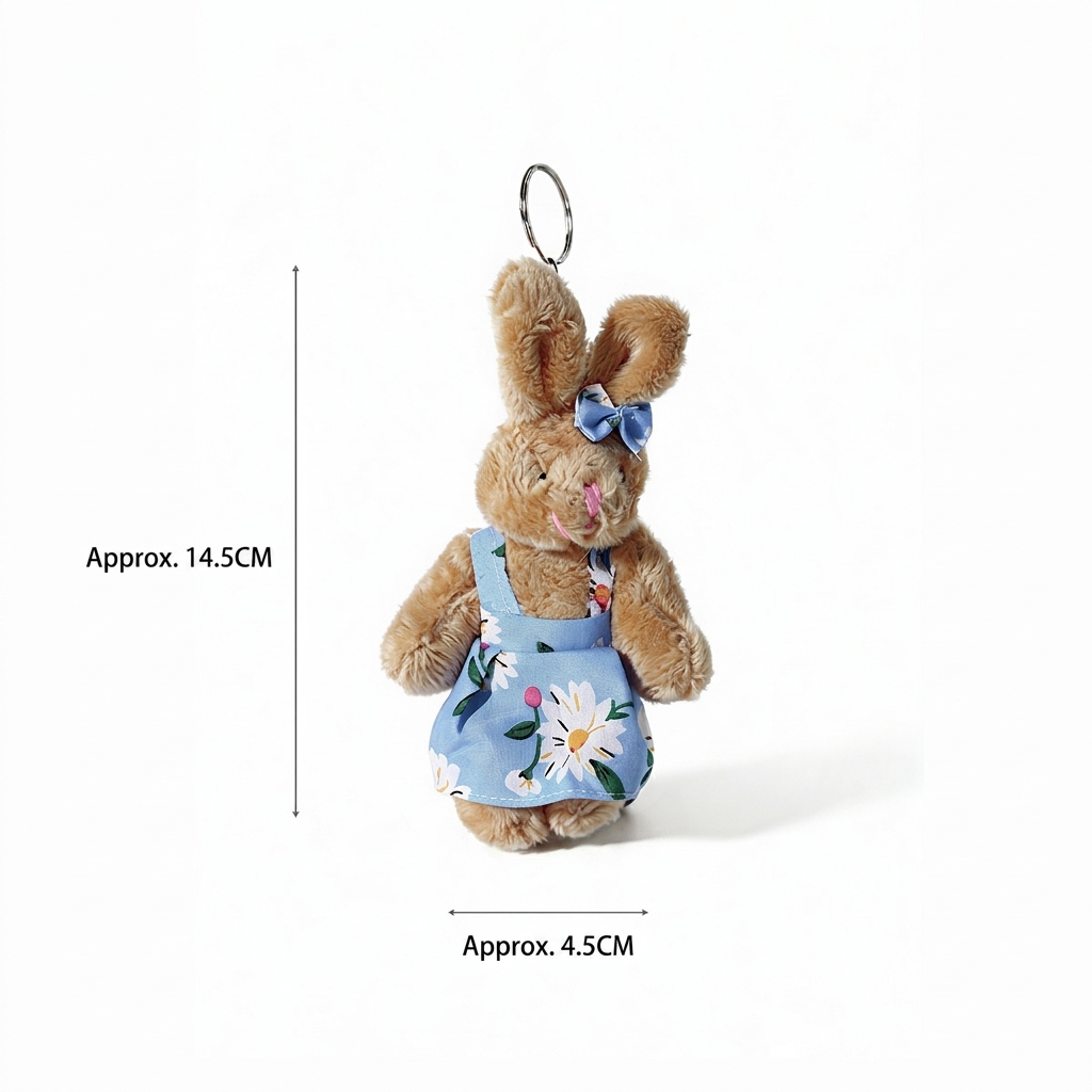 Blue Floral Linen Rabbit Female Style