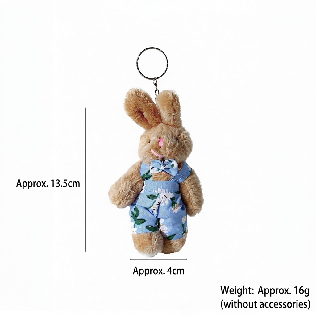 Blue Floral Linen Rabbit Male Style