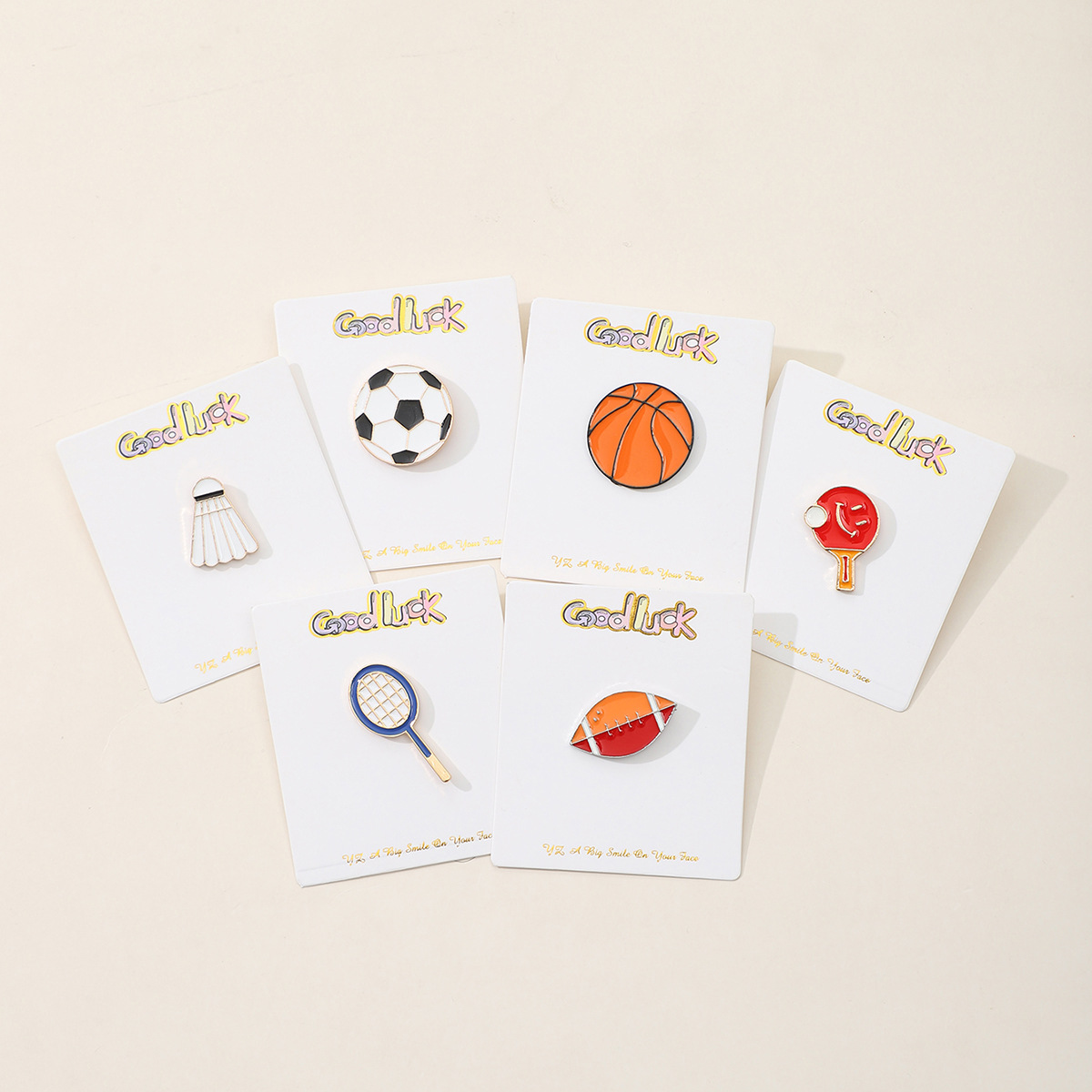 Wholesale Sports Ball Enamel Brooch Pin Metal Badge For Clothes - Everful