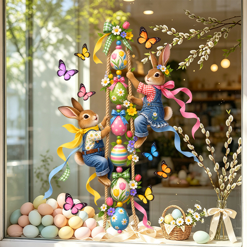 Wholesale Easter Bunny Egg Static Cling Window Stickers - Everful