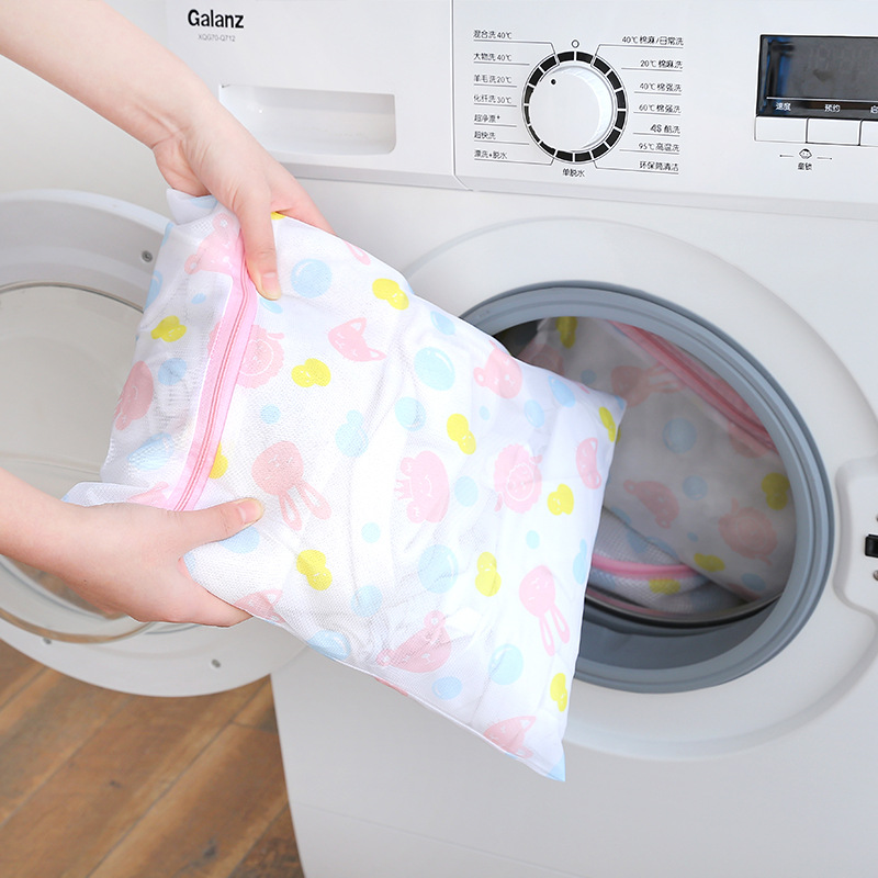 Cartoon Print Laundry Wash Bag Set Polyester Mesh Bags For Delicate Clothing Underwear Bra Protection Laundry Machine Net Bags With Zipper