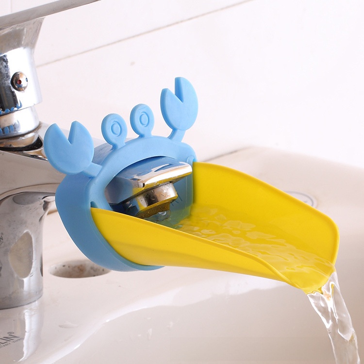 Cartoon Faucet Extender Cute Crab Duck Shape TPE PP Material Water Guide Hand Washing Aid For Toddlers Kids Baby Bathroom Kitchen Sink Accessories