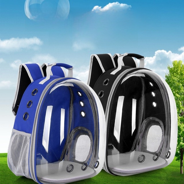 Breathable Pet Carrier Backpack Space Capsule Cat Dog Carrier Panoramic Transparent Polycarbonate Oxford Cloth Travel Outdoor Bag For Small Cats Dogs