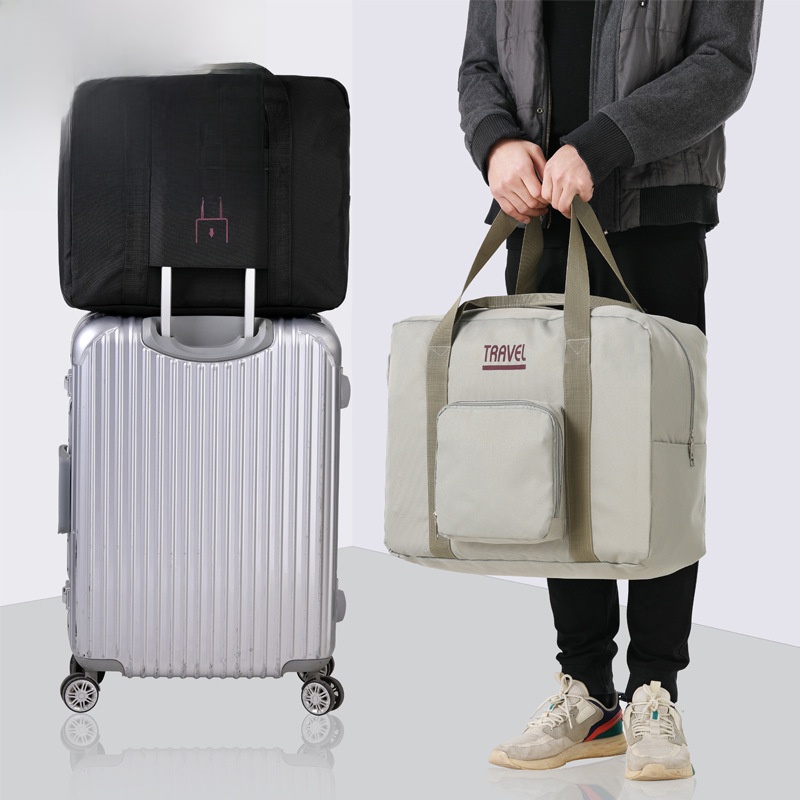 Large Capacity Oxford Cloth Foldable Travel Bag Portable Waterproof Duffle Bag With Luggage Handle Sleeve For Weekend Trip Gym Women Men