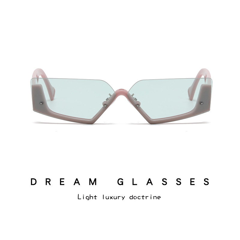 Wholesale Irregular Geometric Sunglasses Retro PC Frame UV400 For Women - Everful