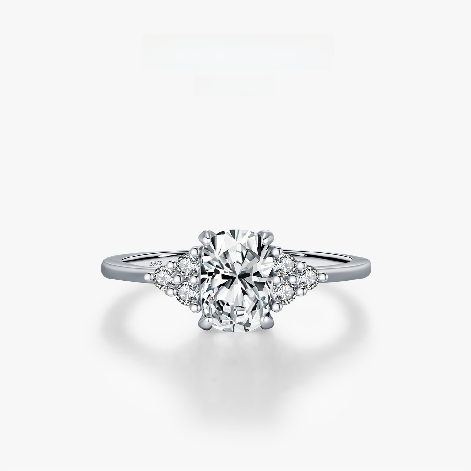 1.00Ct Oval Cut D Color VVS1 Moissanite Ring 925 Sterling Silver Engagement Wedding Band For Women Elegant Jewelry With GRA Certificate
