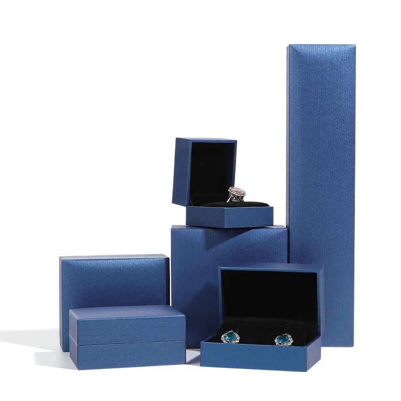 Premium Coated Paper Jewelry Box Multi-Size Right-Angle Jewelry Packaging Case For Rings Necklaces Earrings Bracelets Velvet Lining Jewelry Storage Gift Box