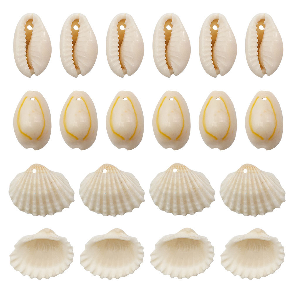 Natural Sea Shell Conch Pendants With Pre-drilled Holes For Jewelry Making DIY Handmade Necklaces Bracelet Accessories Craft Supplies Bulk Pack
