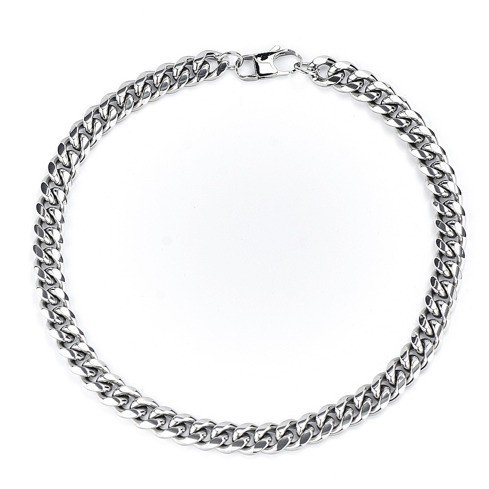 12mm Heavy Cuban Link Chain Necklace Polished Stainless Steel Hip Hop Rap Chunky Necklaces For Men Women Punk Streetwear Jewelry