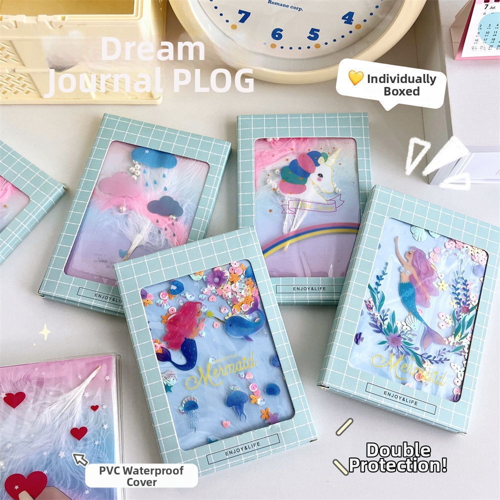 Dreamy Quicksand Sequin Unicorn Notebook PVC Waterproof Journal For Girls Cute Pastel Color Page Stationery Planner Gift