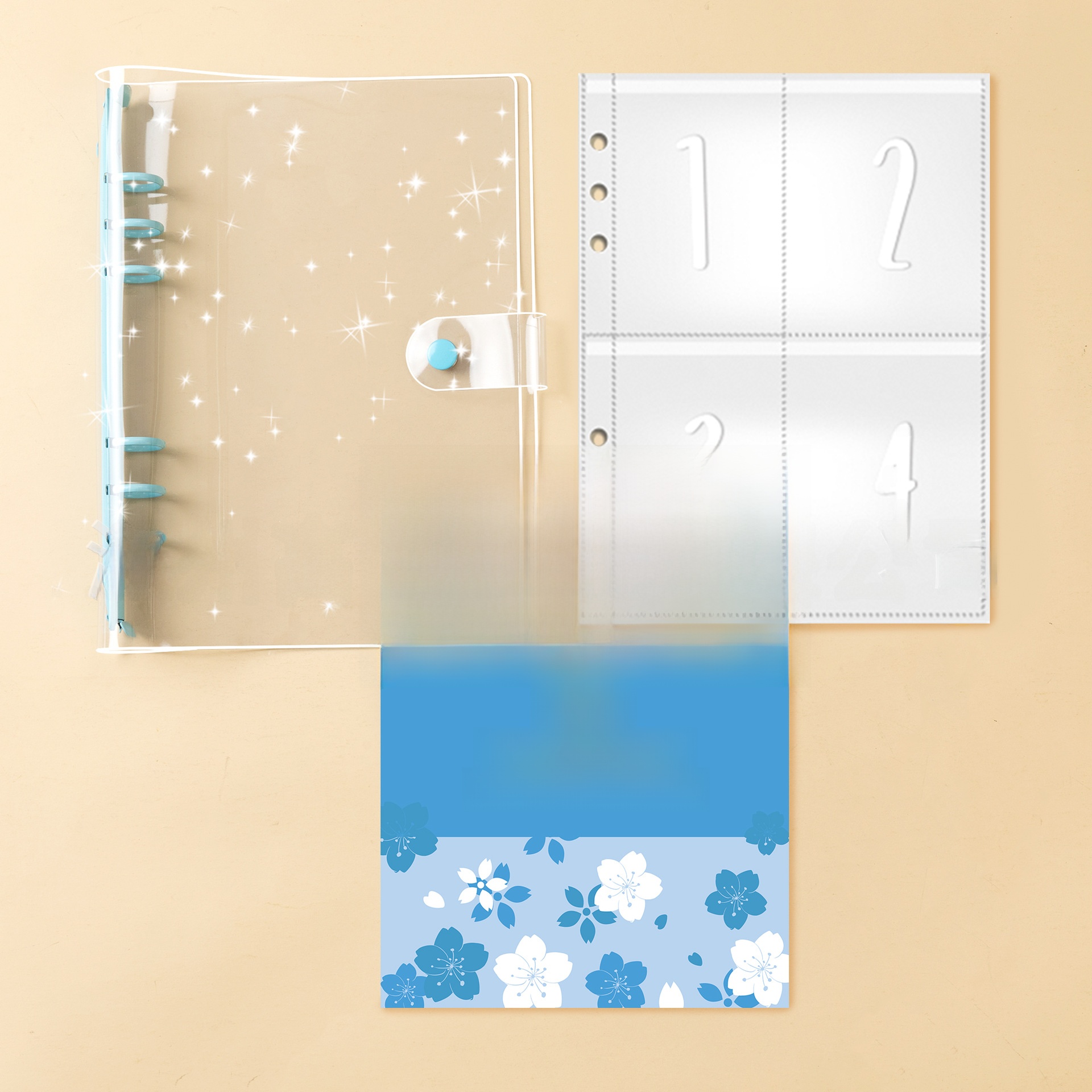 100 Envelope Challenge Binder Money Saving Binder With Cash Envelopes A5 PVC Loose Leaf Budget Planner For Savings Challenge Floral Pattern For Couples And Students