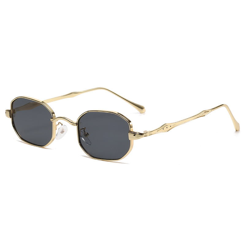 Wholesale Vintage Octagonal Metal Frame Sunglasses UV400 For Men Women - Everful