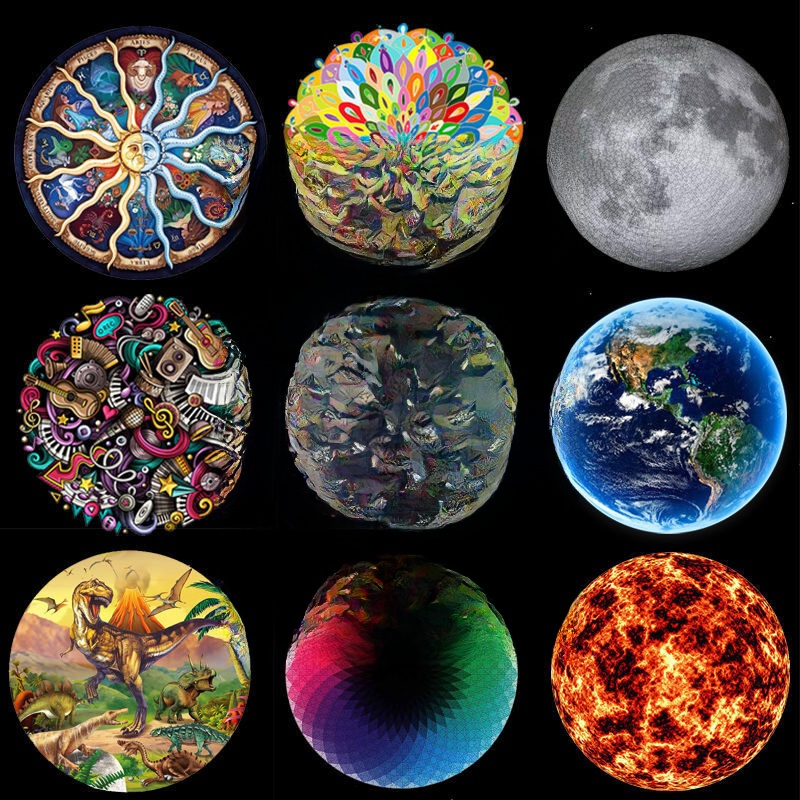 Large Scale Jigsaw Puzzle Thick White Cardboard Round And Rectangular Educational Toy For Adults And Kids Home Decompression Art Puzzle
