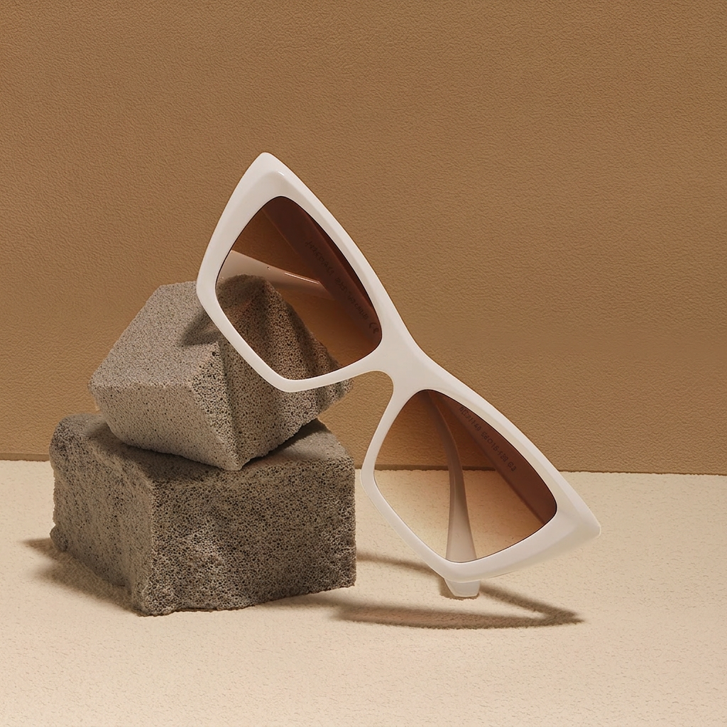 Wholesale Fashion Cat Eye Sunglasses Square PC Frame UV400 Protection - Everful