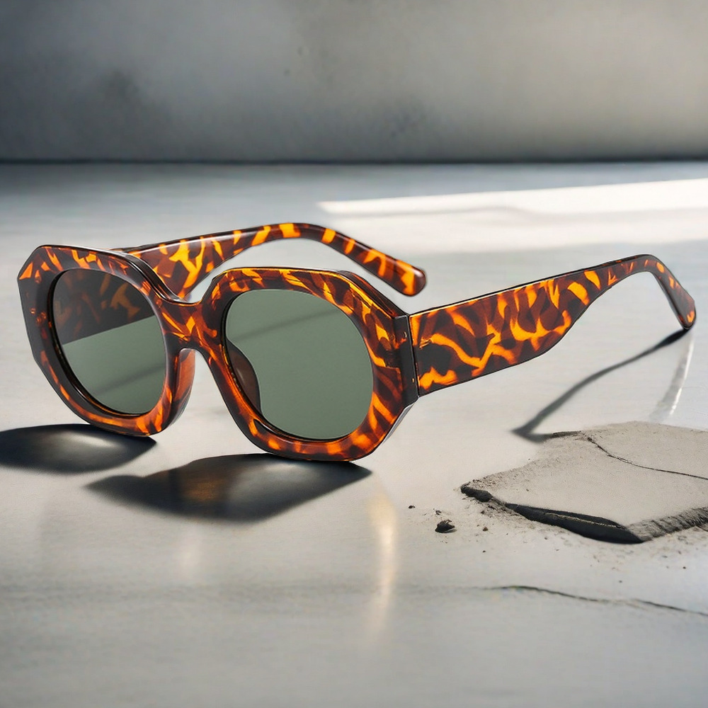 Wholesale Polygonal Retro Geometric Sunglasses with UV400 Protection - Everful