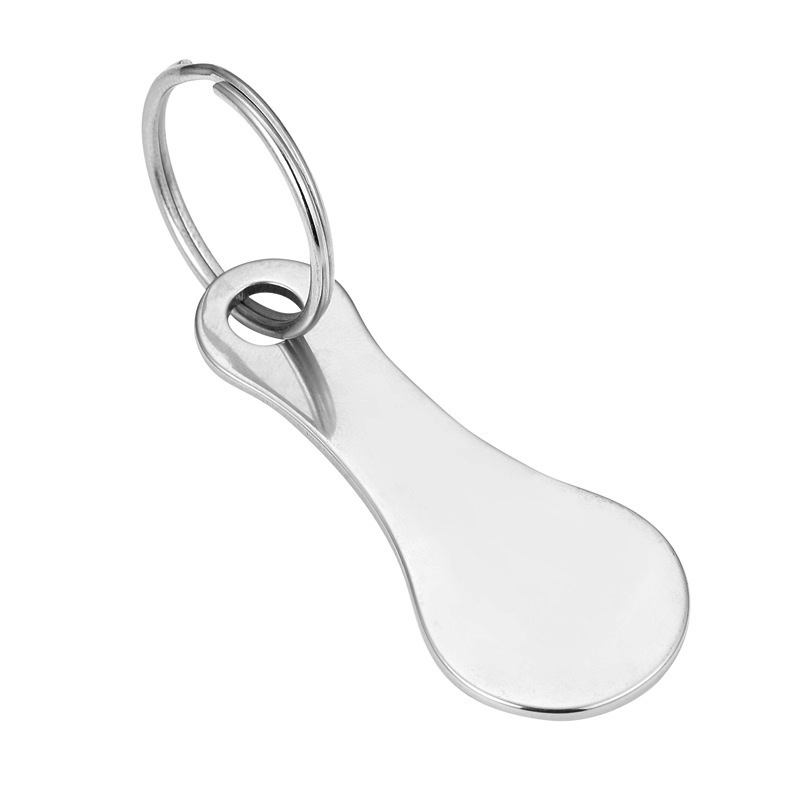 Stainless Steel Shopping Trolley Token Keychain Portable Metal Cart Key Ring Bottle Opener Tool For Supermarket Cart Anti-Lost Label Token Keyring