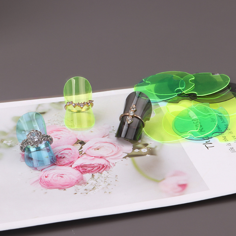 Plastic Ring Display Stand Translucent Acrylic Jewelry Storage Holder Foldable C-Shape Round Pad Showcase Professional Display For Rings Stores Home