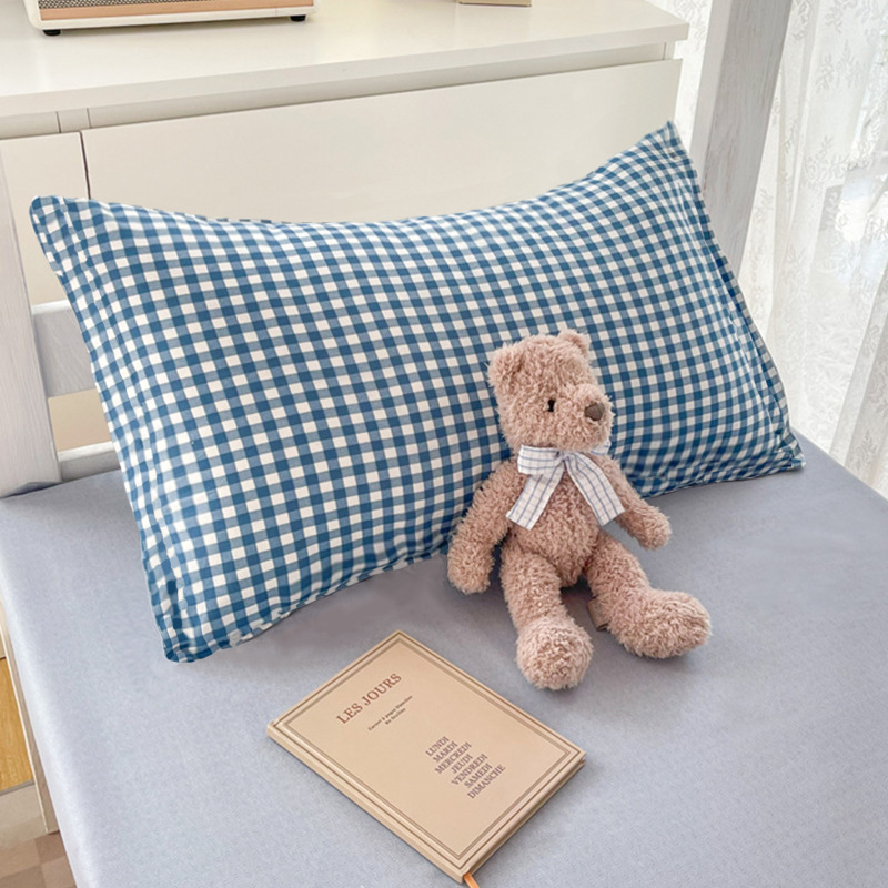 Modern Minimalist 100% Polyester Washed Printed Pillowcases Soft Breathable Envelope Closure Pillow Covers For Student Dormitory Household Bedding