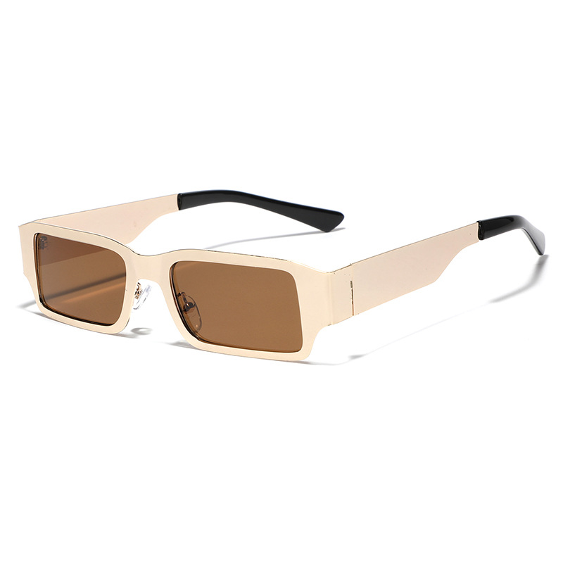 Wholesale Rectangle Metal Sunglasses For Men Women Retro Street - Everful