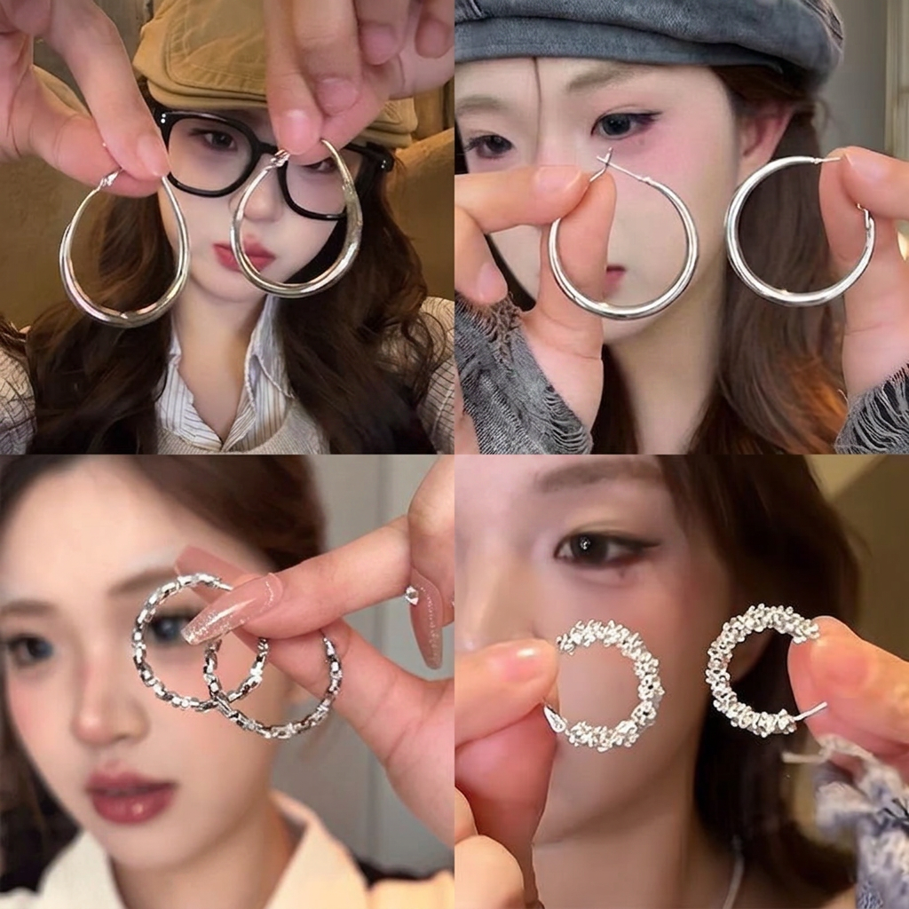 Vintage Geometric Earrings With Silver Earring Post Copper Resin Pearl Fashion Accessories For Women Elegant Jewelry