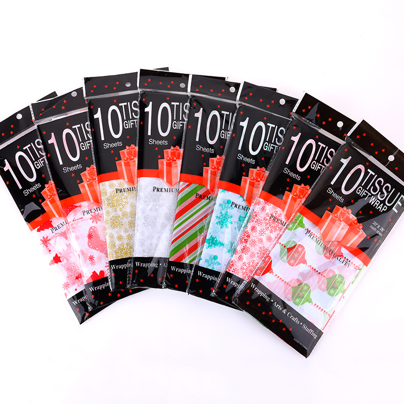 Christmas Tissue Gift Wrap Sheets Premium Tissue Paper For Gift Wrapping DIY Crafts Snowflake Elk Patterns Party Decor
