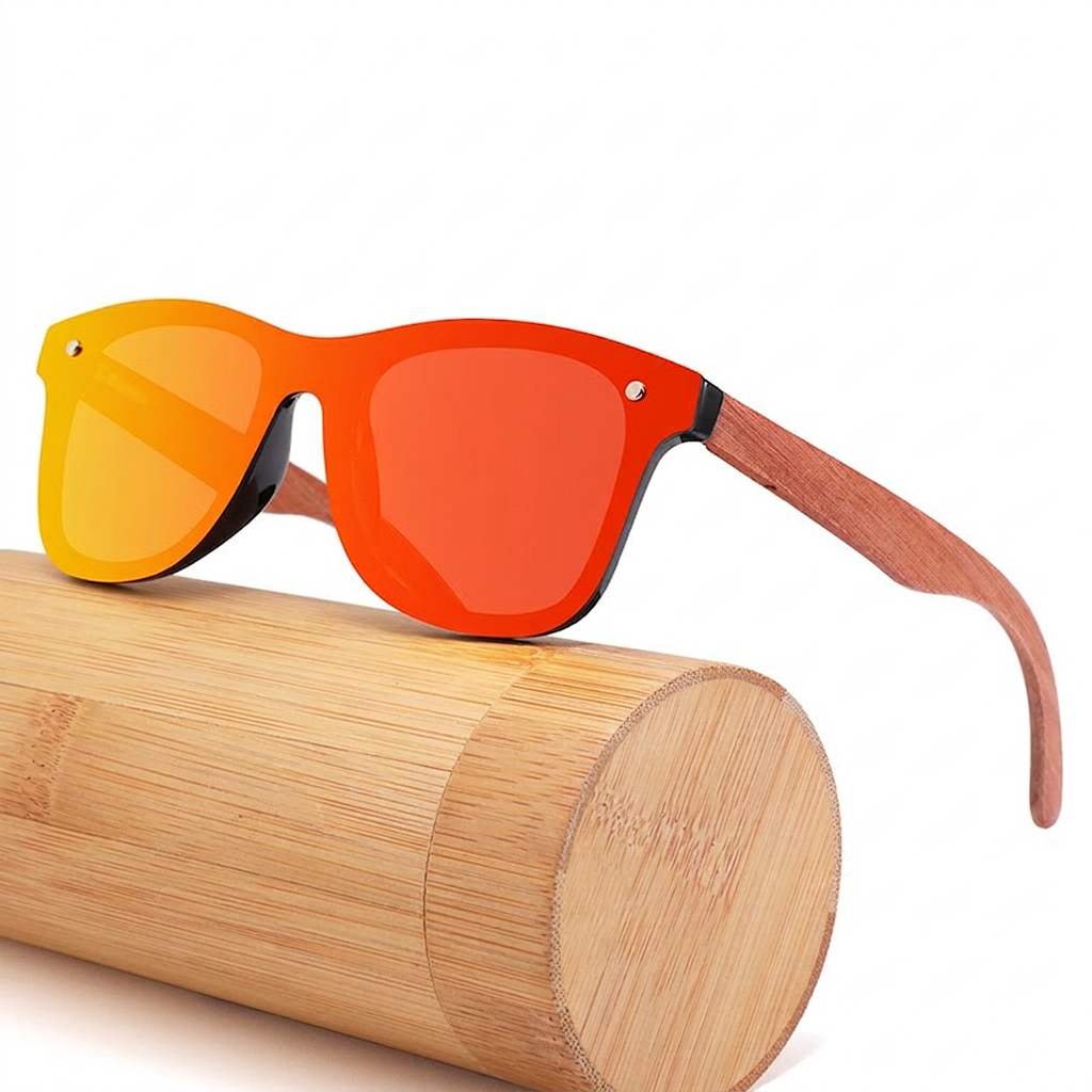 Wholesale Polarized Sunglasses with Natural Wood Bamboo Temples for Men Women - Everful