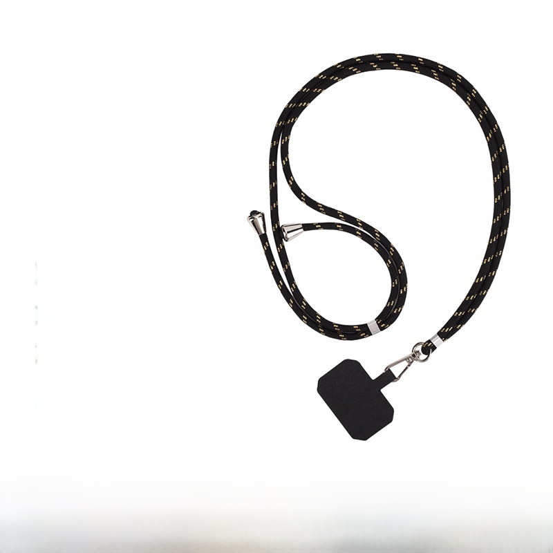 Universal Adjustable Phone Lanyard Braided Polyester Rope Anti-lost Crossbody Neck Strap With Metal Buckle And Secure Patch For Most Smartphones Women Men