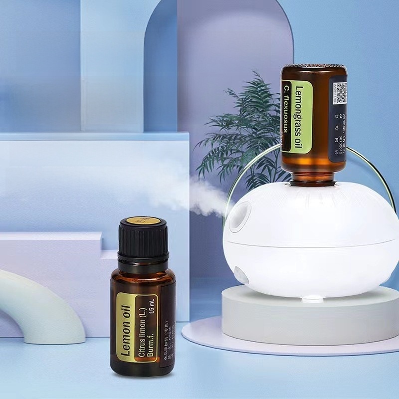 Smart Motion Sensor Essential Oil Diffuser Waterless Aromatherapy Machine USB Rechargeable Portable Fragrance Nebulizer For Home Office Car White