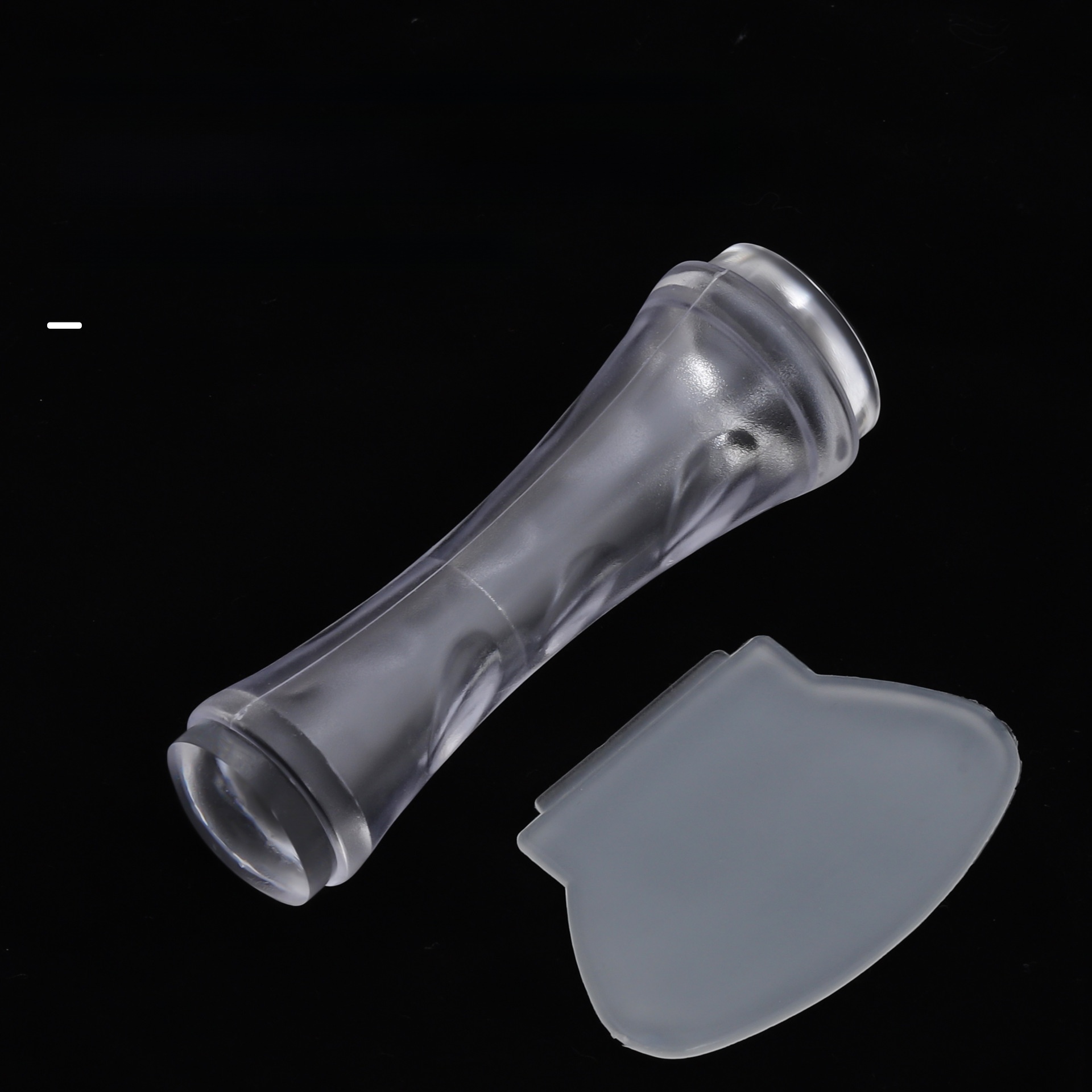 Clear Silicone Nail Art Stamper Scraper Set Double Headed Curved Handle Tool For DIY French Tip Manicure Image Transfer Polish Design Women Salon Home Use