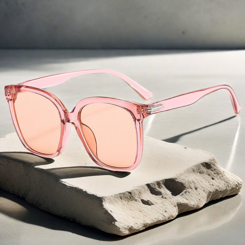 Wholesale Oversized Square Sunglasses Vintage PC Frame UV400 Protection - Everful