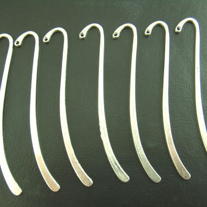 Metal Bookmark DIY Craft Accessories Zinc Alloy Curved Book Page Marker For Office School Stationery Supplies Handmade Jewelry Findings Gold Silver Tone