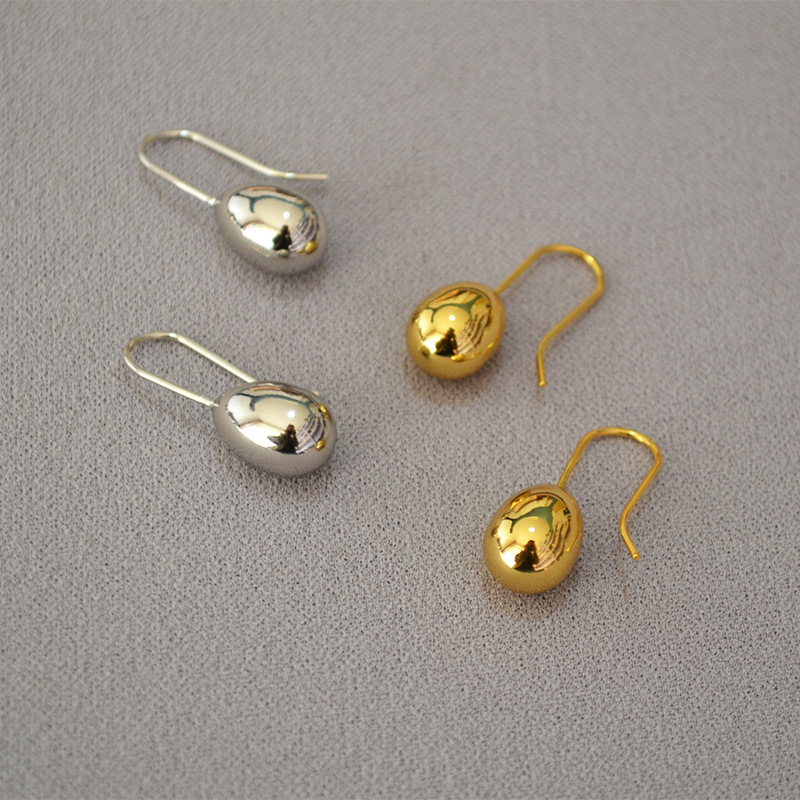 Teardrop Water Drop Earrings Brass Gold Platinum Plated High Polish Minimalist Fashion Jewelry For Women