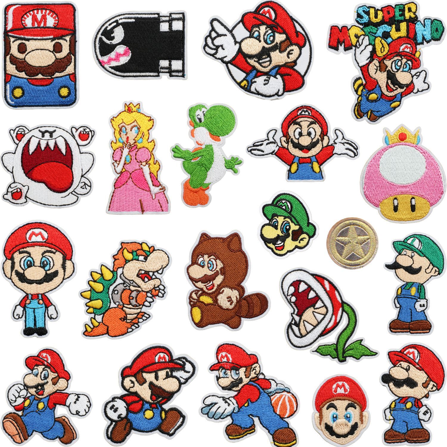 Embroidered Cartoon Game Character Patch Polyester DIY Iron On Patches For Clothing Backpack Decoration Repair Applique Accessories
