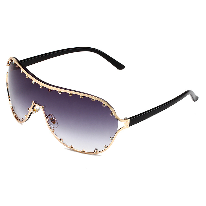 Vintage Style Minimalist Solid Color Pc Special-Shaped Mirror Frameless Glasses